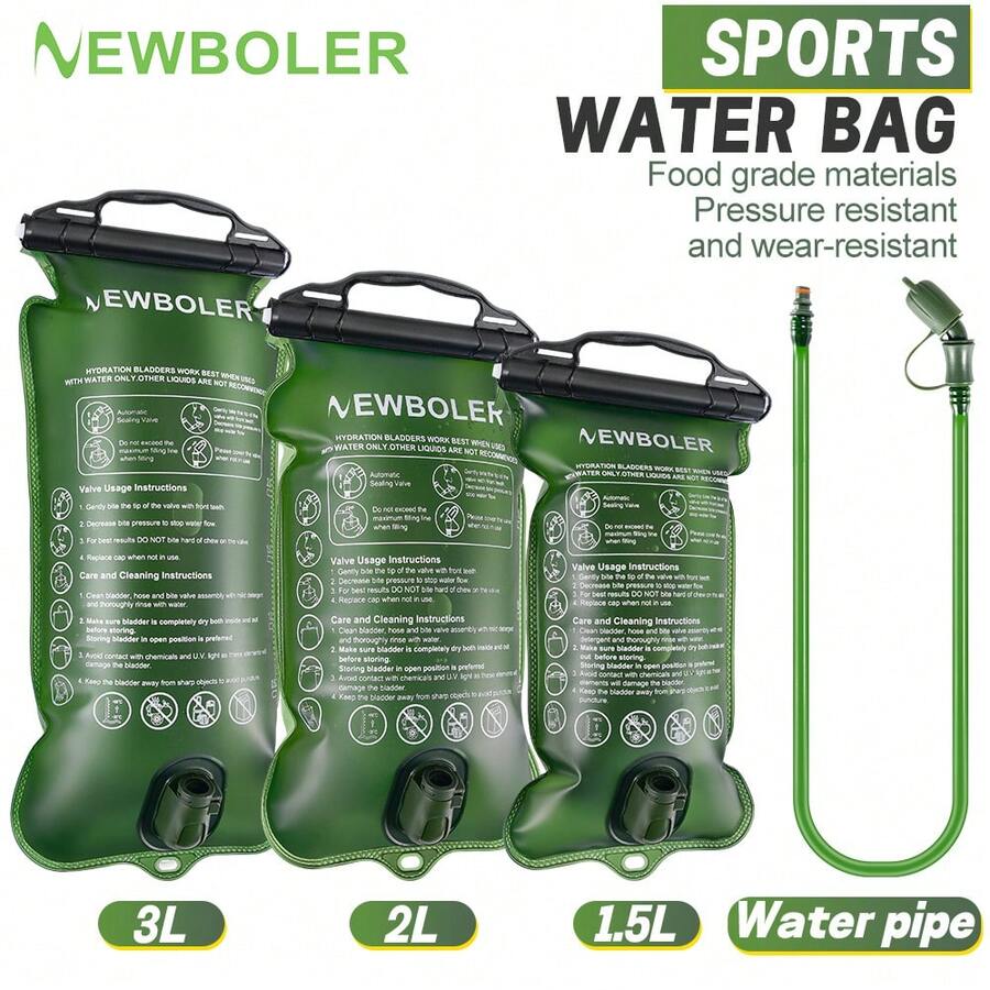 NEWBOLER 1.5L/2L Water Bladder Water Reservoir Hydration Pack Storage Bag Running Hydration Water Bag