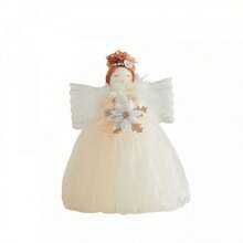 Angel Doll Christmas Ornaments Hanging Tree Topper Decorations For Party - Gold - View 6