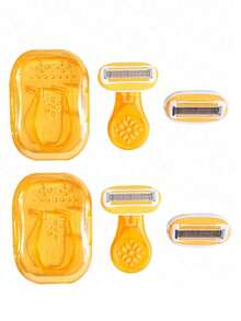 Yellow Women's Hair Removal Razor, Suitable For Underarms, Legs And Bikini Area. Portable Design, Yellow Manual Razor, Women's Bikini Manual Razor Blade, Replaceable Yellow Razor Head. Essential Travel Gift For Girls (Handle + Razor Head + Storage Box). Suitable For Summer Travel, Outings, Commuting, Work, College Students, Women, Also As A Gift For Sisters, Girls And Friends. - Multicolor - View 21