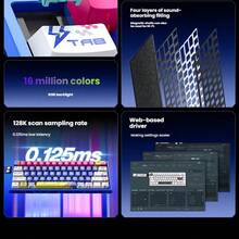 T-WOLF Magnetic Switch Mechanical Keyboard 8KHz Polling Rate Full Aluminum CNC Hollow Magnetic King Switch HIFI Mahjong Sound RGB Backlit Gaming Keyboard - View 3