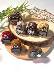 Wood Grain Finger Ring Electronic Counter, Resettable Finger Tally Counter For Prayer, Meditation And Recitation - Multicolor - View 7