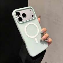 Fresh Candy Color Jelly 2-In-1 Magnetic Phone Case Compatible With Iphone 18 Pro Max 18 Pro, Matte Touch Anti-Drop Hard Shell Compatible With Iphone 16e 17e 17 Pro Max 15 14 13 11 16 Pro Max 12 - Light Cyan - View 3