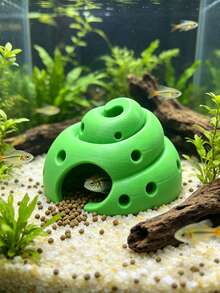 3D Printed Conch Shell Shaped Fish Tank Hideout Cave, Fish & Shrimp Breeding Hiding Hole, Aquarium Landscape Decoration Ornament Small Fish Shelter - A - View 9