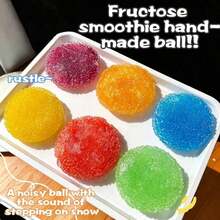 somoving 1/2pcs Maltose Stress Relief Toy, Fun ASMR Sound, Fructose Ice Cream Texture Bright Color Soft Squeeze Ball, Soft Mochi Toy, Portable Office Sensory Toy, Relieve Anxiety, Ideal Gift For Family, Friends, Children And Adults - Multicolor - View 4