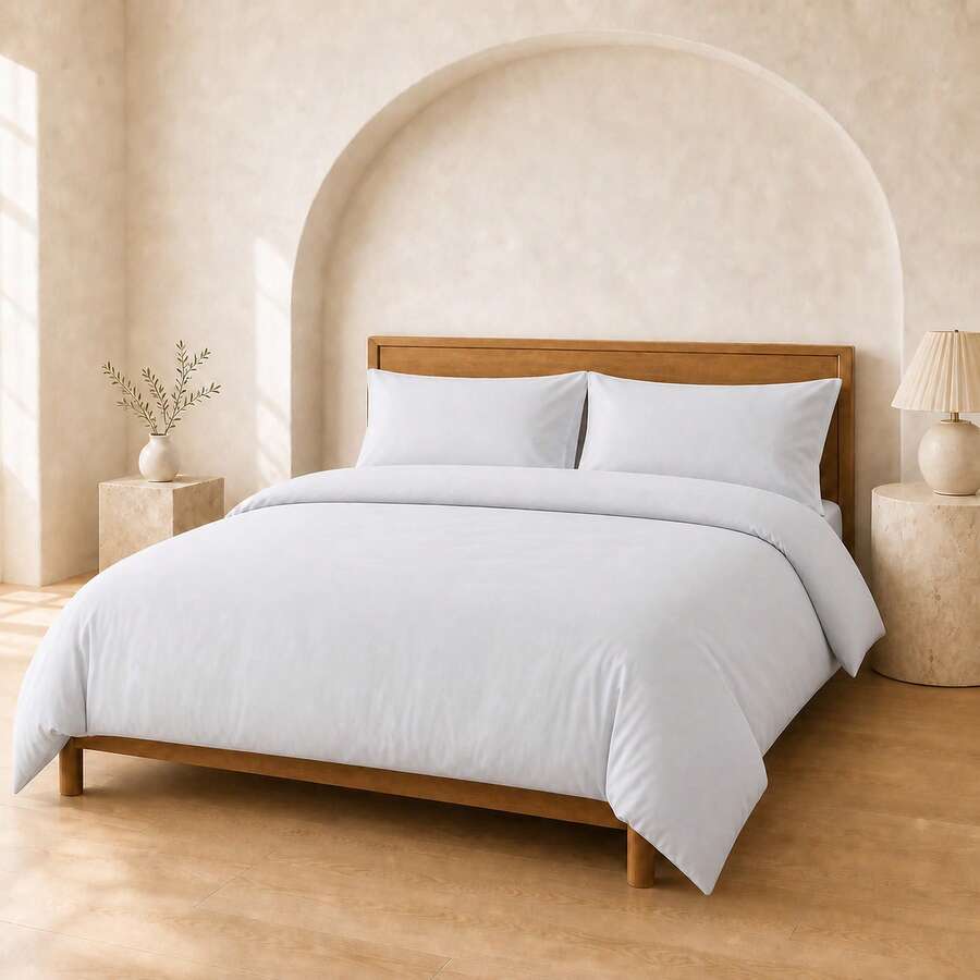 POLIGONO Duvet Covers Sets - White - View 1