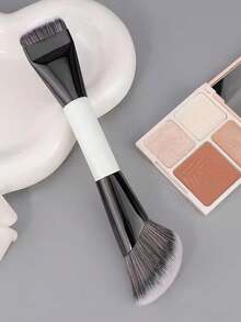 1pc Dual-Ended Foundation & Contour Brush, Multi-Function Dual-Ended Makeup Brush, Contour Brush, Professional Makeup Brush, Suitable For Girls, Ideal Birthday, Valentine's Day Gift, Best Color, Women's Gift - Multicolor - View 11