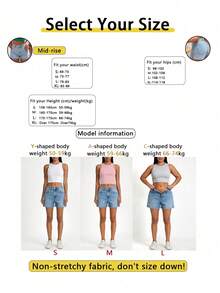 Minimalist Style Solid Color Wide Leg Denim Shorts, Loose Street-Style Design Casual, Effortless Style Summer, Aesthetic - Baby Blue - View 6