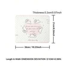 1pc Pink Girl Leather Mouse Pad, Large XXL Cute Angel Non-Slip Cute Girl Desktop Decor, PC Gamer Laptop Keyboard Office Accessories, Leather Desk Mat, Suitable For Office, Home, Workbench And Gaming - View 14