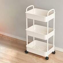 FAXHION Small Cart Storage Rack, Bedroom Storage Rack, Household Kitchen Activity Storage Rack, Multi-Layer Storage Rack - View 3