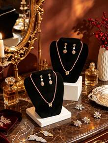 1/5/10pcs Jewelry Display Stand, Portrait Neck Bust Jewelry Display Holder, Store Window Photography Prop, Home Vanity Necklace Earring Storage Display Decor - Multicolor - View 3