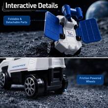 Set Mainan Armada Luar Angkasa 5-in-1, 4 Kendaraan Penjelajah Bulan dengan Figur Astronot, Set Kombinasi Mobil Luar Angkasa Bertenaga Inersia, Mainan Bermain Peran Eksplorasi Luar Angkasa untuk Anak Laki-laki, Cocok untuk Hadiah Ulang Tahun dan Natal - MultiWarna - View 4
