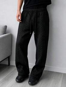 GRDR Textured Casual Men's Pants For Daily Commute - Black - View 7