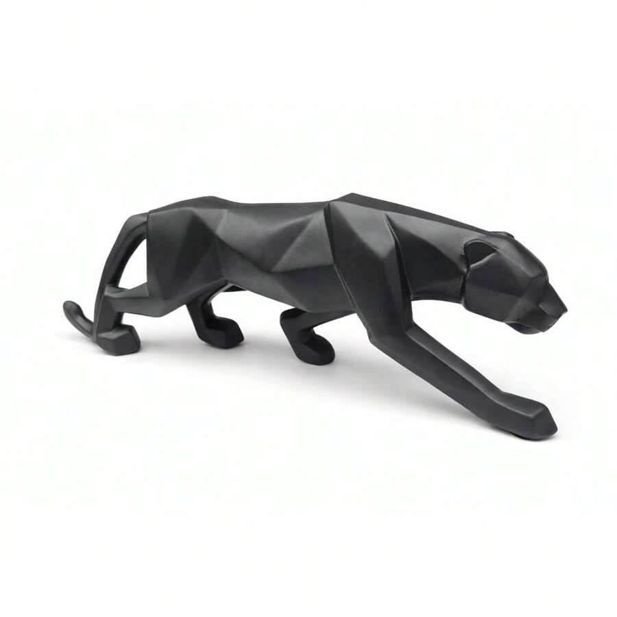 3D Geométrica Grande 42cm Decoração Luxo em Gesso - preto fosco - Visão 1
