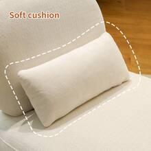 Set Of 2 Cute Accent Chair White With Wooden Legs – Comfortable For Living Room, Bedroom Or Balcony - White - View 4