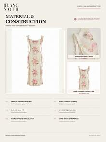 Cream Floral Print |   Women's Elegant Cream Floral Print Sequin Mesh Ruffle Trim Bodycon Maxi Dress - 奶油花卉 - 查看 10