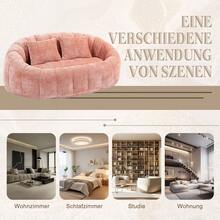 Bean Bag Sofa - Beige Chenille, Comfortable Accent Chair For Home And Outdoor Use - 粉色 - 查看 4