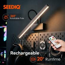 SEEDIQ Dimmable 40cm Wireless Wall Lamp, Rechargeable Wall Light With Adjustable Arm, LED Wall Lights (No Electricity Required) For Bedroom Home Decor - A - View 1