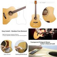 Premium Acoustic Guitar Pickguard Pick Guard, Transparent Self-Adhesive, Scratch Resistant Protection Coating, Anti-Dust, Anti-Fingerprint, Made In South Korea, Clear Matte, Style Type - Clear Matte - View 8