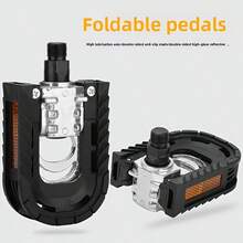 1 Set Aluminum Folding Pedals For Mountain Bike/Folding Bike, Universal Quick Release Lightweight - Multicolor - View 1
