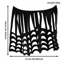 1pc Halloween Witch Spider Web Cape With Bat Wing Sleeves, Suitable For Costume Party And Cosplay - Multicolor - View 15