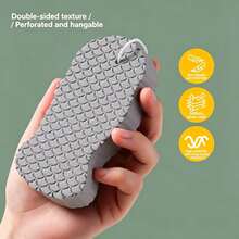 3D Fish Scale Pattern High Density Cleaning Sponge Scrubber With Hanging Rope, Soft Dish Cloth, Strong Degreasing - Fish Scale Sponge Scrubber - View 13