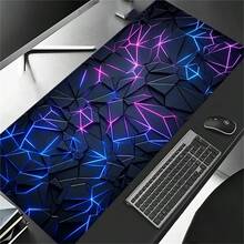 1pc Creative Fashion Geometric Design Extended Gaming Mouse Pad, Large Gaming Mouse Waterproof With Rubber Base, Non Slip Desktop Pad, Suitable For Home And Office, Abstract Painting - View 7