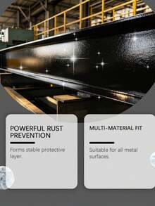 Black Metal Rust Primer, Metal Rust Refurbishment Paint, Glossy Multi-Surface Applicable Care Paint, Multi-Purpose Rust Remover And Primer, Suitable For Metal Surfaces - 3.53 Oz (Includes Brush), Suitable For Trash Cans, Railings, Fences - 1pc - View 6