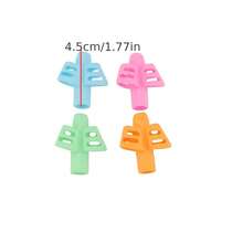 8pcs Random Color Pencil Grips, Soft Comfortable Writing Correction Grip Sleeves, Universal Design For Left And Right Hands, Practical Stationery Accessories, Suitable For Study, Office And Other Daily Writing Scenarios - A - View 4