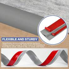 1pc 1m/39.37in Self-Adhesive PVC Floor Trim Strip, Carpet Edge Strip And Floor Reducer Strip, Suitable For Laminate, Carpet, Tile And Vinyl Flooring - A - View 10