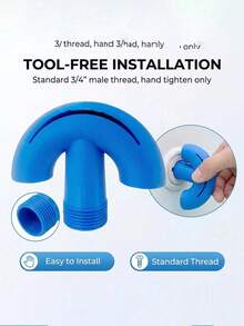 3/4-Inch Universal Pool Fountain Nozzle With Standard External Thread Fan-Shaped Waterfall Spray Aerator, Combining Cooling And Oxygenation Functions. Made Of ABS Plastic, Tool-Free And Easy To Install, Suitable For In-Ground And Above-Ground Pools, Ponds, Spas, And Water Features; A Perfect Addition To Summer Parties, Patios, And Gardens, And An Ideal Gift For Pool Owners, Enthusiasts, And Homeowners. - Multicolor - View 4