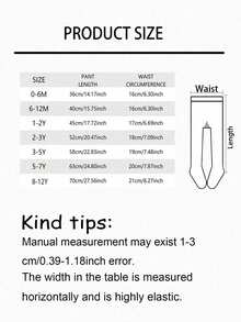 2pcs Classic Versatile Solid Color Striped Snug Fit Tights For Baby Girls, Suitable For Daily Wear - White - View 7