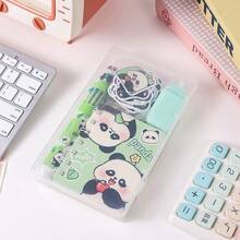 Cartoon Stationery Gift Set, Capybara Panda Multiple Notebooks, Multi-Color Pens, Correction Tape Combination, Student Back To School Gift - Multicolor - View 3