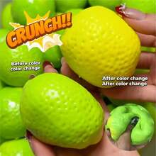 1 Peça Bola de Apertar de Manga com Mudança de Cor, Brinquedo Tátil ASMR Feito à Mão, Brinquedo Fidget para Alívio do Estresse, Lembrancinha Fofa para Festa de Feriado e Decoração de Mesa, Needdoh Crunch Squishy - Multicolorido - Visão 1