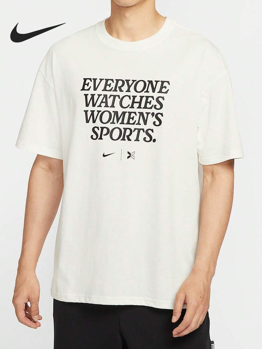 Nike Authentic 2025 Kaos Rajut Olahraga Bernapas Lengan Pendek Pria dengan Cetakan Huruf IM0561-133 - IM0561-133 - View 1