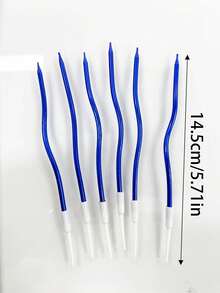 5/12/24pcs Long Spiral Birthday Candles, Metal Twisted Cake Candles With Base, Elegant Cake Decoration Picks For Birthday, Wedding, Party - One Size - View 8