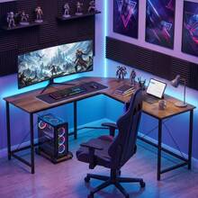 Corner L-Shape Computer Desk PC Workstation Writing Gaming Table Home Office On-Site - 1 - View 8