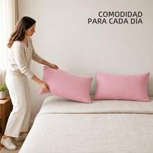 POLIGONO Pillowcases & Shams - Dusty Pink - View 3
