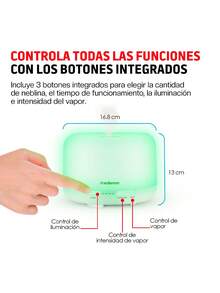 Redlemon Humidificador y Difusor de Aceites Esenciales Luz LED 12 Colores (500ml) - Sin niebla - Ver 8
