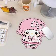 SANRIO 1 Peça Mouse Pad com Formato Assimétrico de Ovelha, Design Personalizado Único com Impressão de Alta Definição, Base de Borracha Antiderrapante e Resistente ao Desgaste, Superfície Suave Compatível com Vários Mouses para Movimento Flexível, Adequado para Casa, Dormitório, Escritório, Trabalho no Computador e Jogos, Presente Divertido para Meninas e Melhores Amigas - A - Visão 11