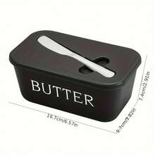 Butter Storage Box With Integrated Knife And Lid, Stainless Steel Cutter For Easy Slicing, Keeps Refrigerator Organized And Hygienic. 1 Set Butter Dish Kit, Includes Stainless Steel Butter Knife, Cheese Box, Cheese Slicer, Refrigerator Storage Box, Suitable For Home Kitchen, Outdoor Picnic And Camping - Butter Dish - View 12