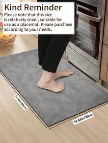1 buah Karpet Panjang Minimalis Modern Abu-abu Muda Premium untuk Dapur, Karpet Panjang untuk Rumah, Karpet Ruang Makan yang Mudah Dibersihkan, Karpet Rumah Minimalis Modern dengan Kain Lembut yang Nyaman di Kaki, Karpet Serbaguna untuk Kamar Tidur, Lorong, Balkon, Ruang Cuci, Dekorasi Ruangan Serbaguna Warna Solid - Light Grey - View 18