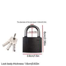 2 Heavy Duty Metal Padlocks With 3 Keys - Indoor/Outdoor Weatherproof Security Locks | Rust-Resistant Copper Core, Dust Cover And Steel Chain - Suitable For Gates/Sheds/Storage Cabinets/Cages (Padlock Set) - Black - View 10