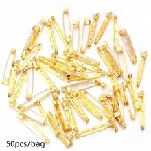 50pcs Iron Perforated Brooch Pins With Safety Clasp, Corsage Base Pins With Lock Head, Tie Pin, DIY Corsage Badge Hair Accessory Base, Jewelry Making Supplies - Brooch Base - View 30