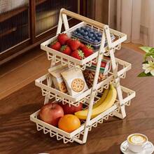 Multi-Layer Fruit Basket Kitchen Storage Basket Detachable 3-Tier Storage Rack Multi-Function Storage Rack Living Room Use Dried Fruit Snack Storage Basket - Multicolor - View 11
