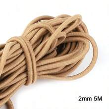 Random Color 1 Meter,5/10meter,Soft Round Elastic Band Flat Rubber Band Waistband Elastic Cord Mask Making,Halloween, Christmas - Multicolor - View 8