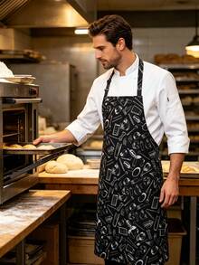 1pc New Kitchen Apron, Adjustable Neck Strap, Waterproof, Oil-Resistant, Wear-Resistant, Suitable For Kitchen, Cafe, BBQ, Outdoor, Woodworking And More Occasions - Apron - View 10