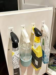 Wall-Mounted Spray Bottle Storage Rack, Multi-Functional Kitchen & Bathroom Cleaning Bottle Organizer, Space-Saving Tidy Storage, Kitchen Cabinet Organizer, Storage Room Home Bathroom Decor, Travel Essential - Multicolor - View 8