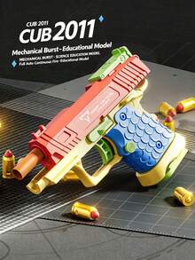 G17 Toy Gun, 2011 Cub, Building Block Color, Realistic Firing With Shell Ejection, Soft Bullet Blowback Handgun For Boys - Multicolor - View 3