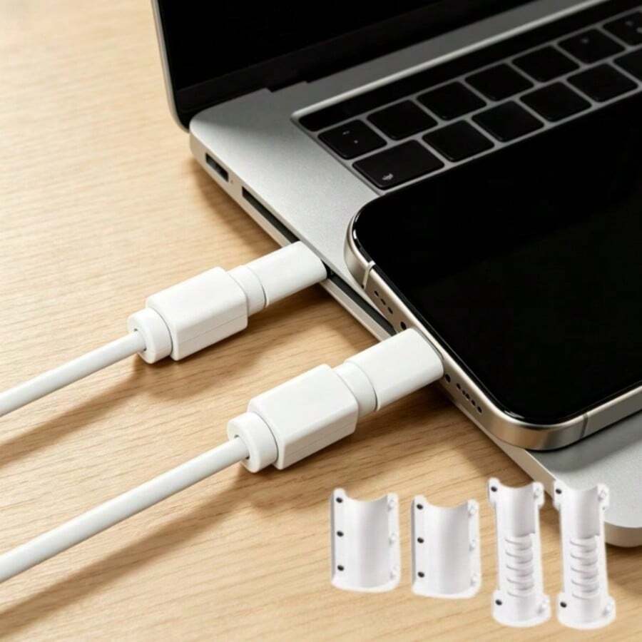 20pcs USB Cable Protector/Charger Protector, Silicone Cable Protector Anti-Pull Protection Sleeve, Suitable For Phone Charger, Data Cable, Earphone Cable Anti-Breakage Protection Sleeve, Home And Office Accessories - A - View 1