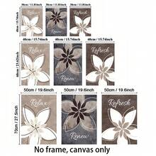 3-Piece Set Inspirational Floral Canvas Art - "Relax, Renew, Rebirth", Unframed Canvas Poster - Modern Minimalist Style, Suitable For Living Room, Bedroom, Home Office - Waterproof High-Quality Canvas, Canvas Wall Art - A - View 3